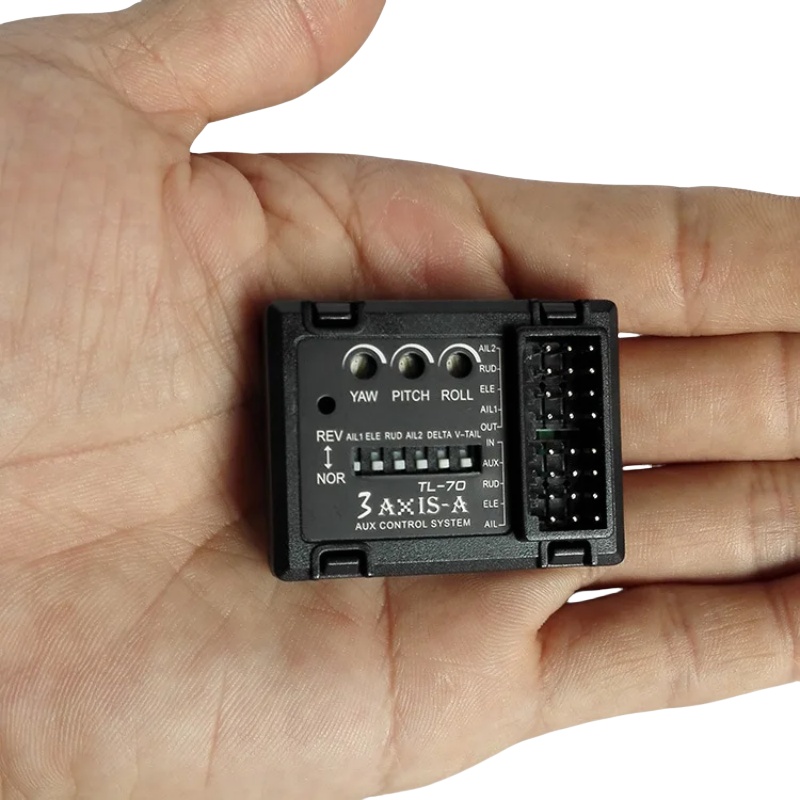 Drone Rc Flight Controller - 3軸ジャイロフライトコントローラーTL70オートバランススタビライザー、RC固定翼機、デルタ翼、Vテール、FPVドローン、ヘリコプター用