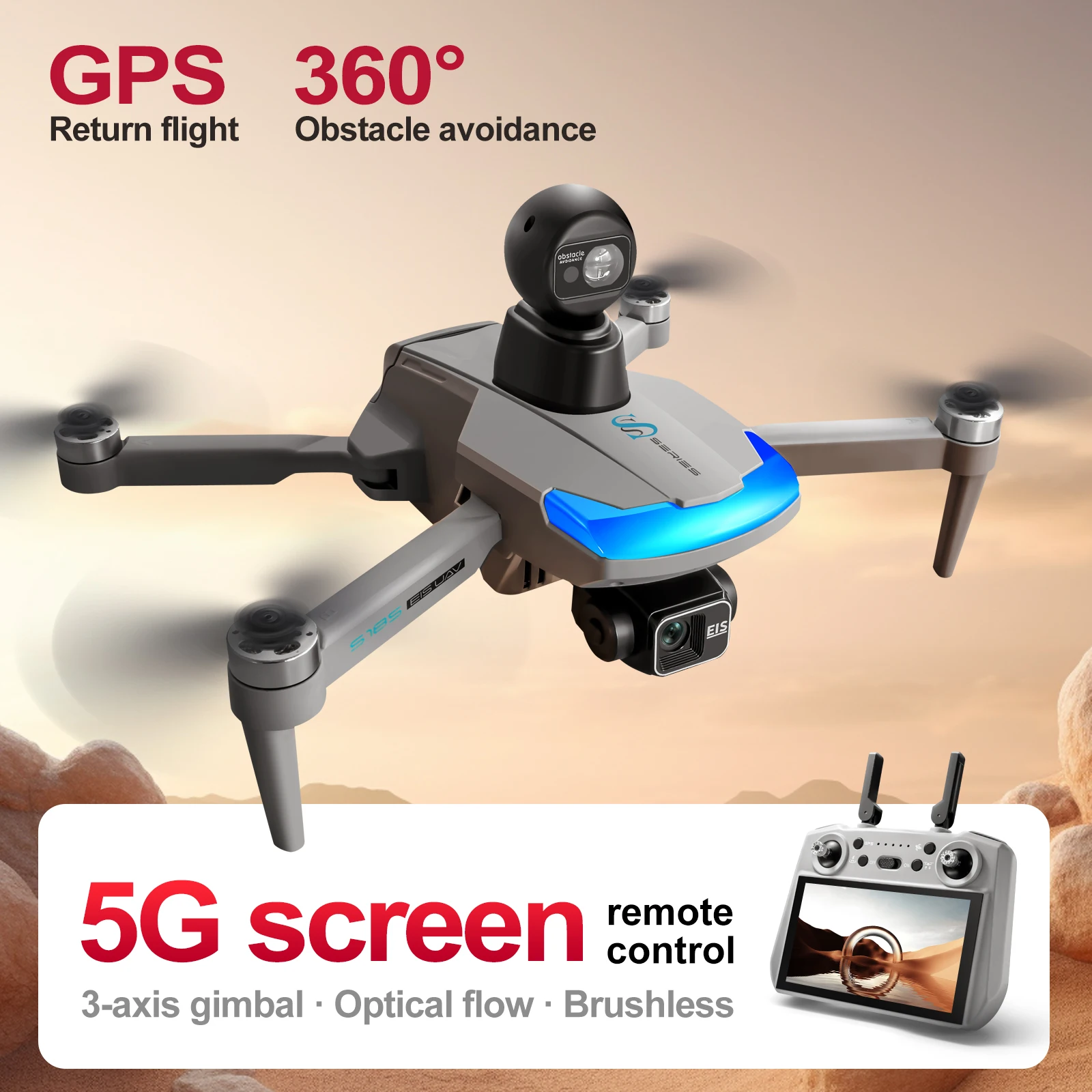 Drone Gps Rc Tt36 - S185 プロフェッショナルドローン 2.7K HD デュアルカメラタッチスクリーン付き 3
