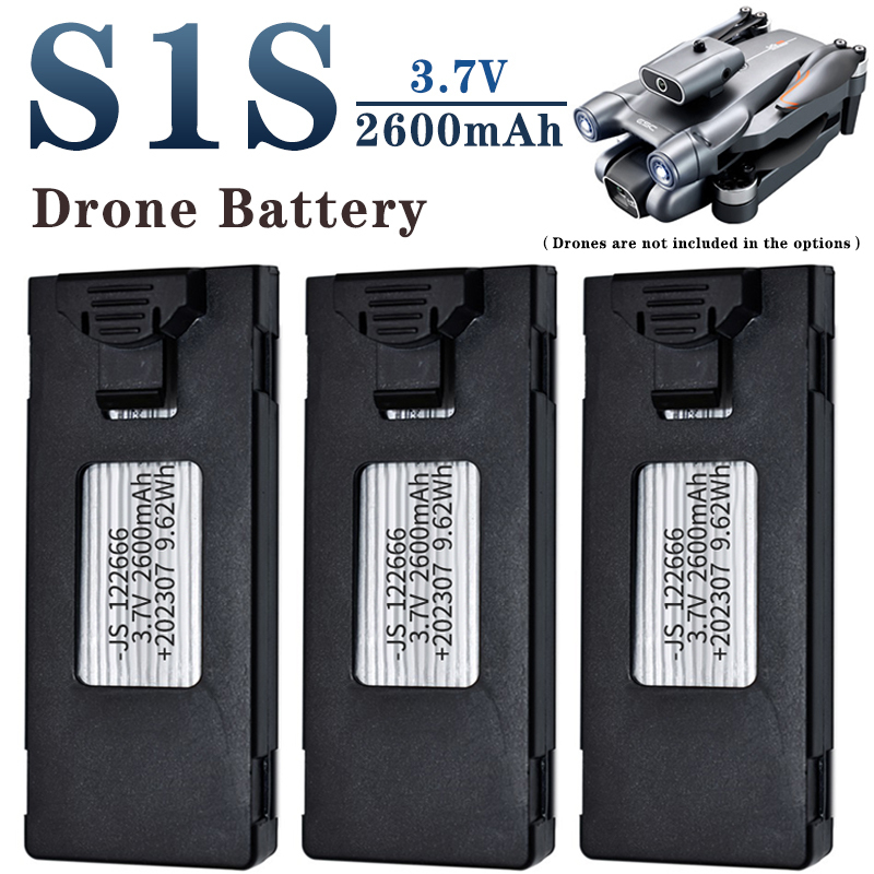 Drone Rc S1S Max - オリジナルLS-S1Sドローンバッテリー S1s RCクアッドコプターFPVスペアパーツ 3.7V 2600mAhバッテリー E88