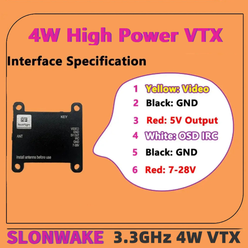 SLONWAKE FPV 3.3G 16CH 4000mW  - Drone Rc Receiver And Transmitter のレビューと価格