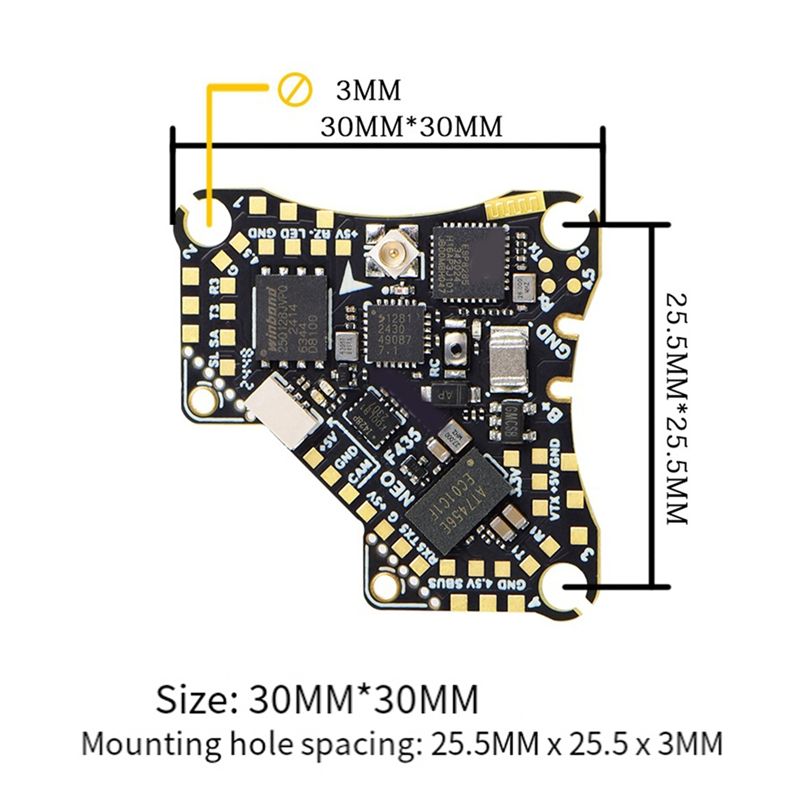 FBIL-F435 NEO 1S AIO フライトコントロー - Drone Rc Flight Controller のレビューと価格