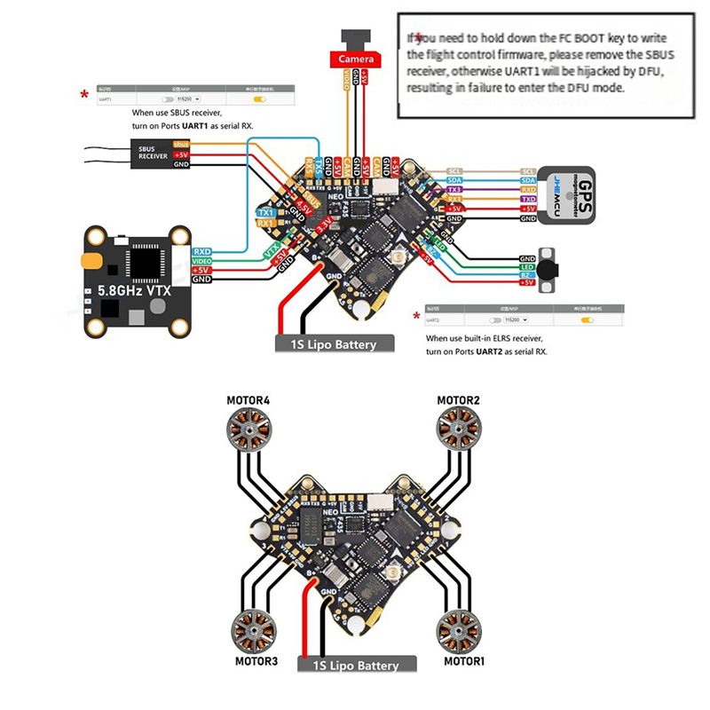 FBIL-F435 NEO 1S AIO フライトコントロー - Drone Rc Flight Controller のレビューと価格