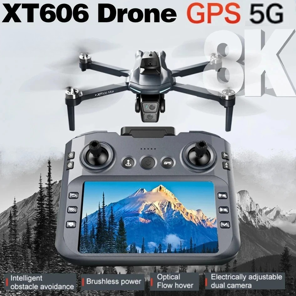 オリジナルXT606ドローン プロフェッショナル 8K HD - Drone Gps Rc Tt36 のレビューと価格