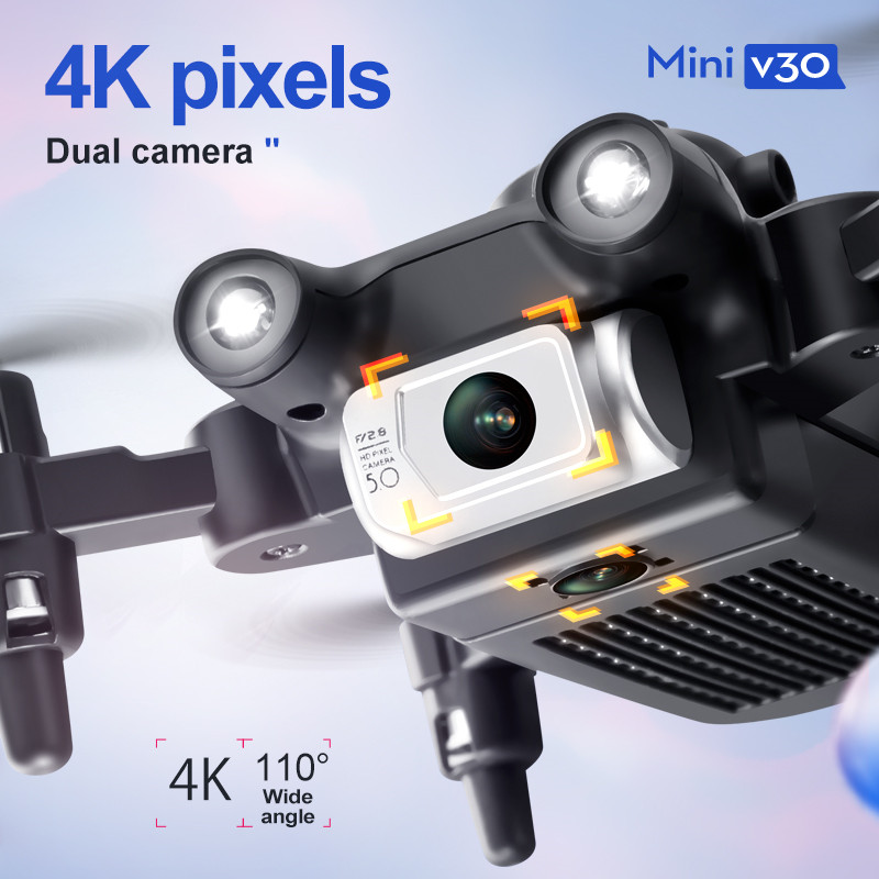 ミニ V30 WiFi FPV ドローン 4K HD デュア - Drone Pro Rc Ufo のレビューと価格