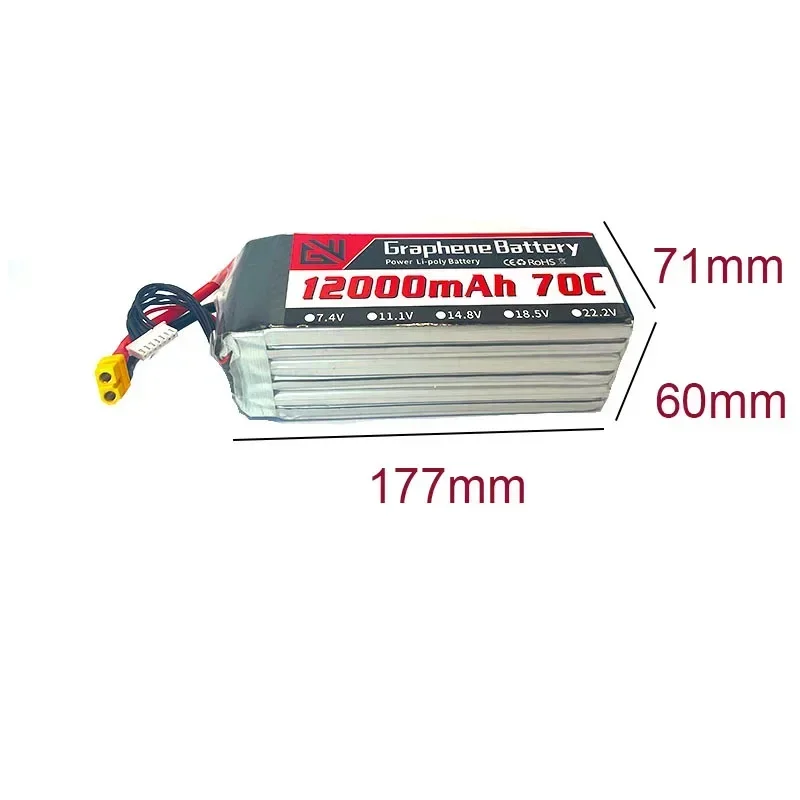12000mAh 6S 22.2V 70C RC Lipo  - Drone Rc Game のレビューと価格