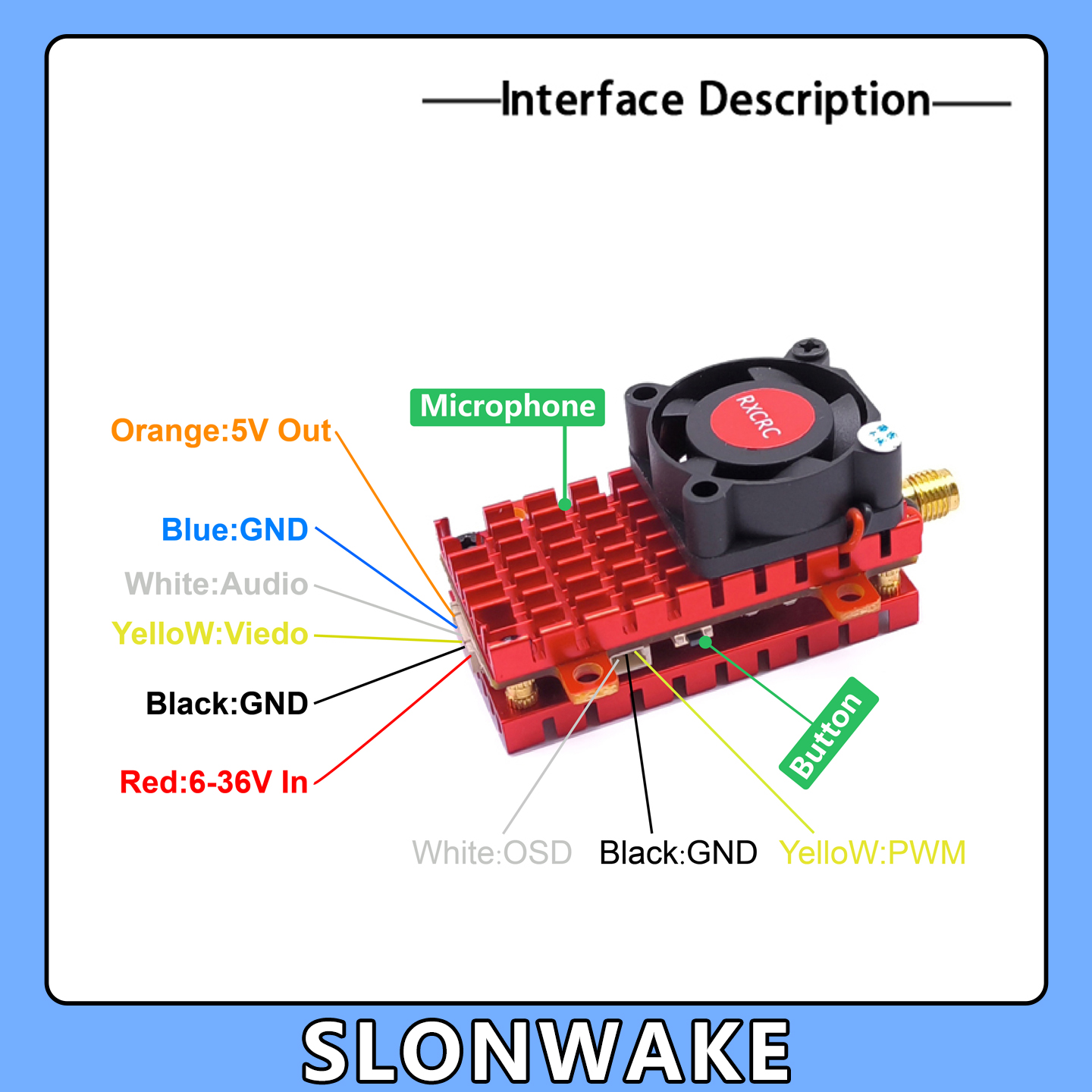 SLONWAKE 5.8G 2W VTX FPV 1800T - Drone Rc With Screen のレビューと価格