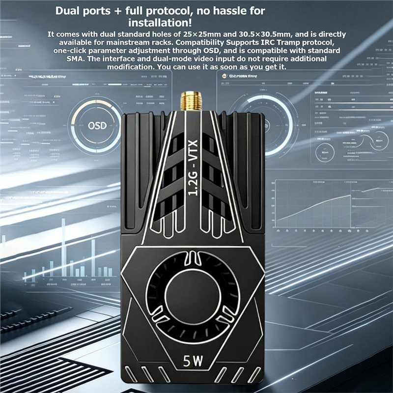 VTX FPV ビデオトランスミッター用 1.2Ghz 5W - Rc Transmitter Drone のレビューと価格