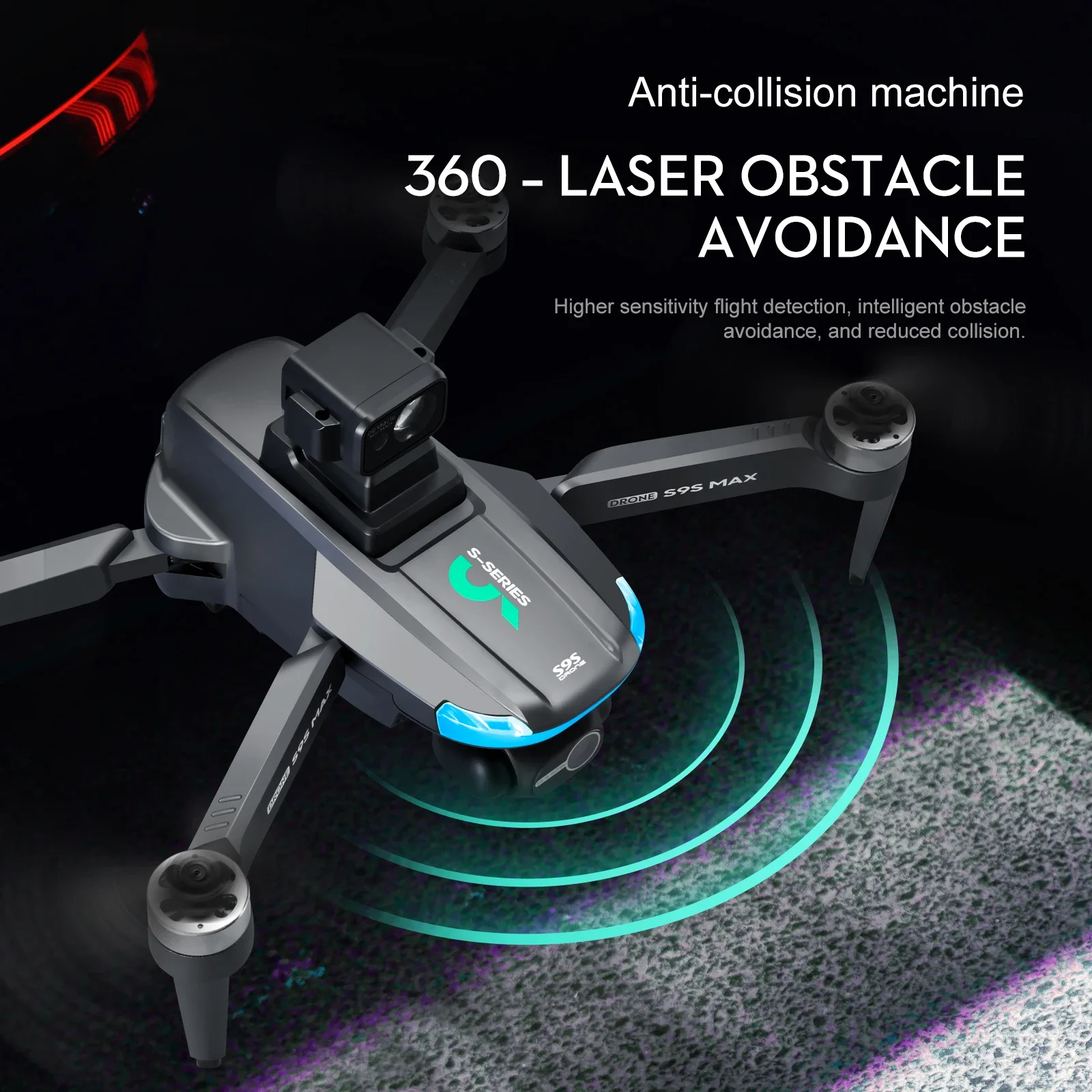 新しい S9S MAX ミニドローン 4K 2 軸 PTZ  - Drone Rc With Screen のレビューと価格