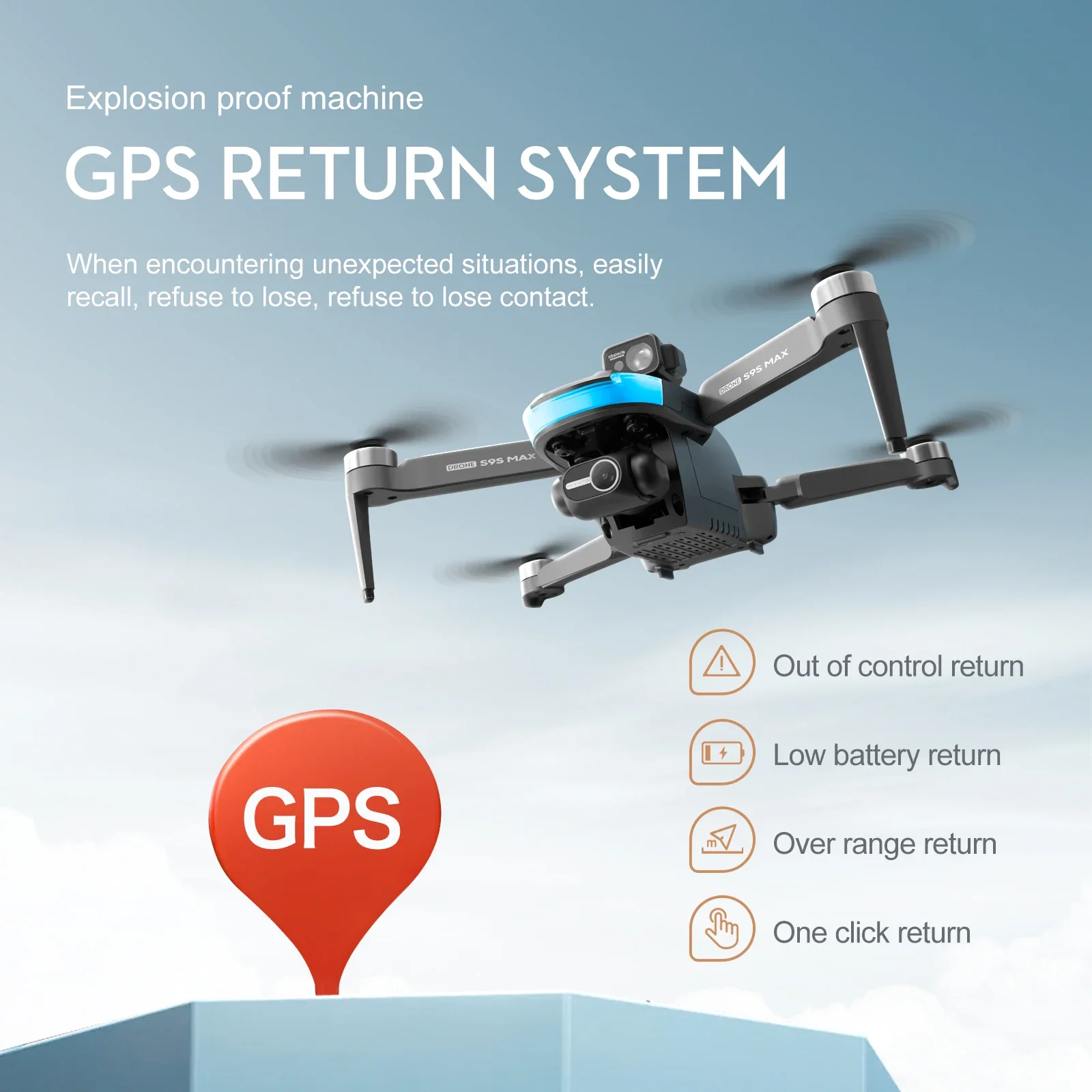 新しい S9S MAX ミニドローン 4K 2 軸 PTZ  - Drone Rc With Screen のレビューと価格