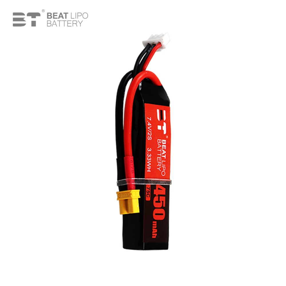 ビート 2S 7.4V 450mAh 75C リポバッテリー - Drone Rc Race のレビューと価格