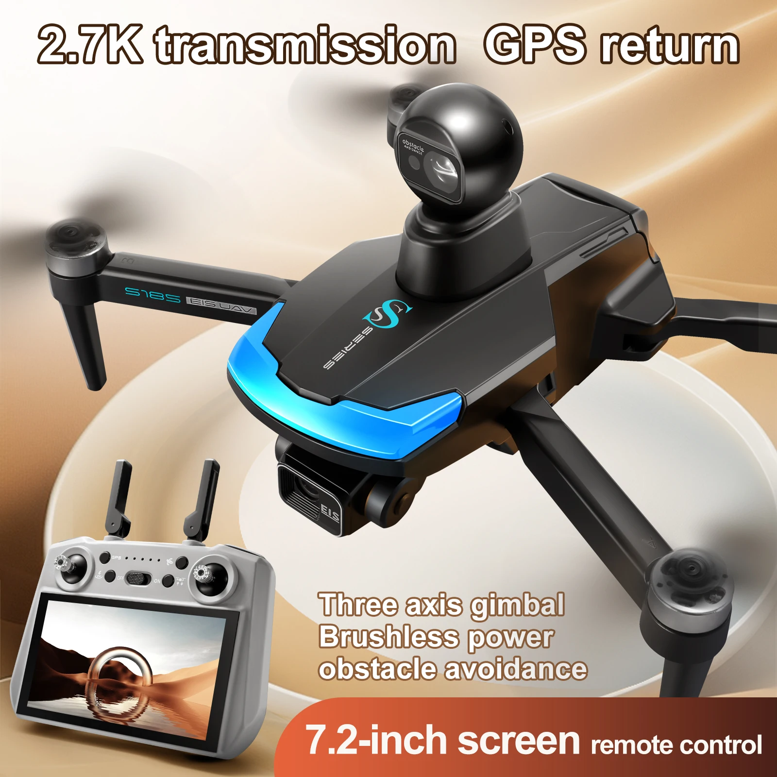 S185 プロフェッショナルドローン 2.7K HD デュア - Drone Gps Rc Tt36 のレビューと価格