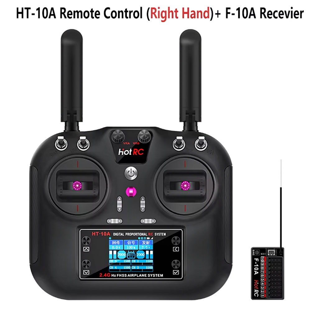 Hotrc HT-10A 2.4G 10CH送信機 F10A - Drone Rc Receiver And Transmitter のレビューと価格