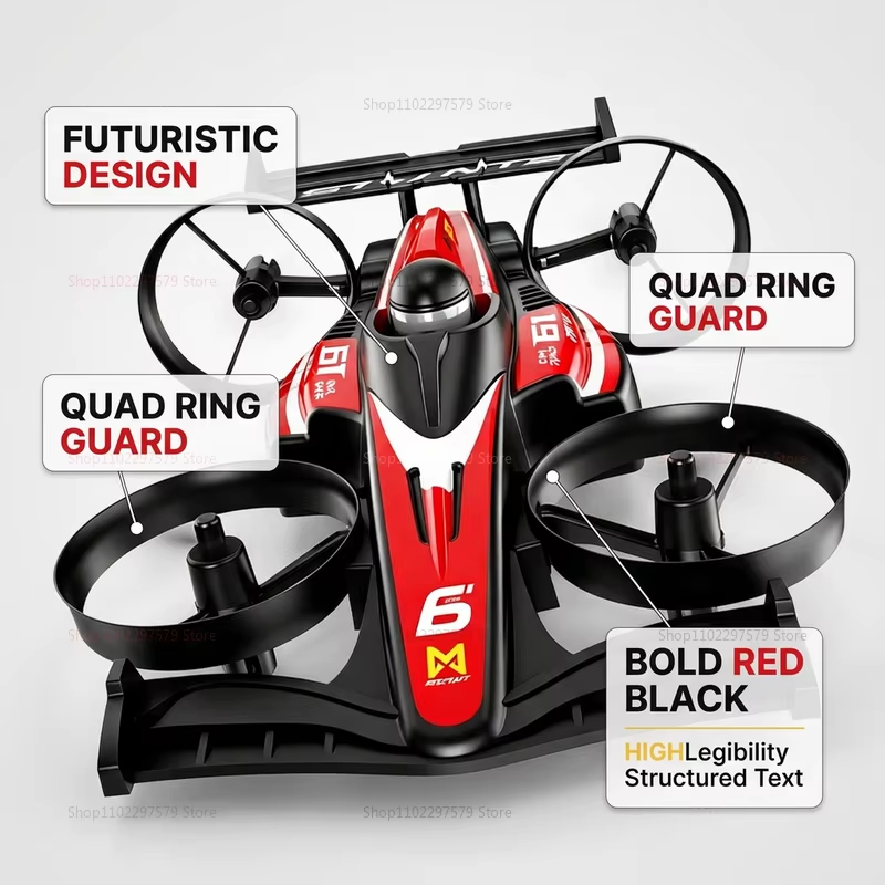 新型RCドリフトレーシングカー プロ仕様 空中・地上両用クア - Drone Pro Rc Ufo のレビューと価格