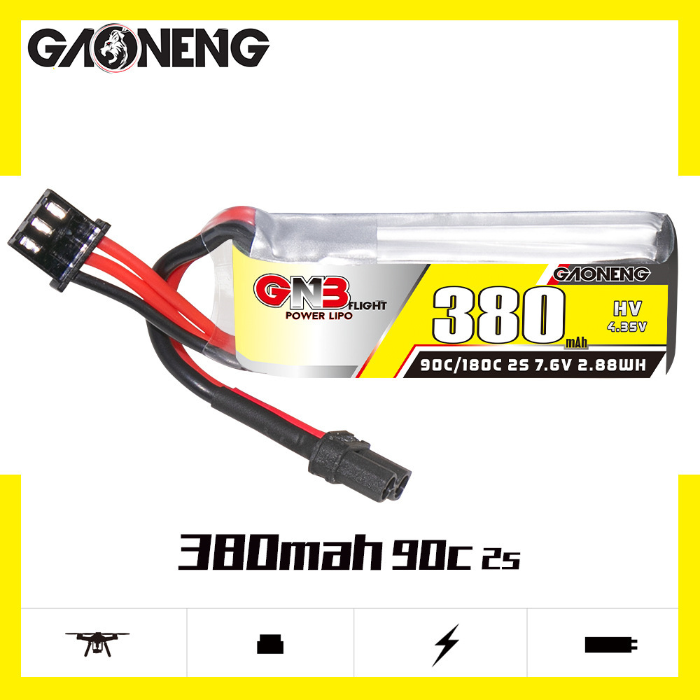 GNB 2S 7.6V 380mAh 90C/180C リポ - Drone Rc Race のレビューと価格