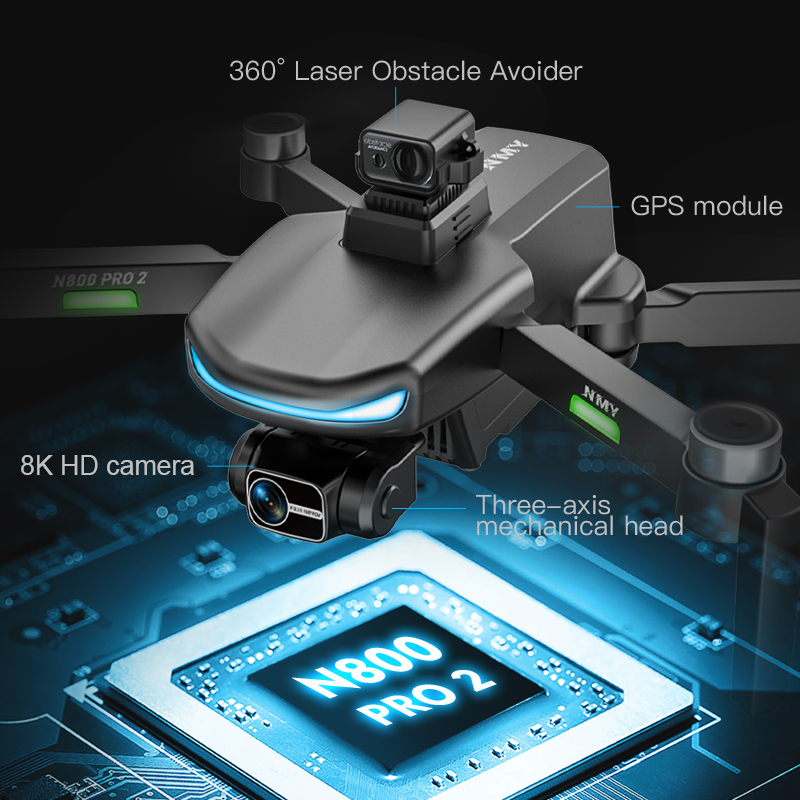 N800 PRO 2 GPS ドローン プロフェッショナル  - Drone Gps Rc Tt36 のレビューと価格