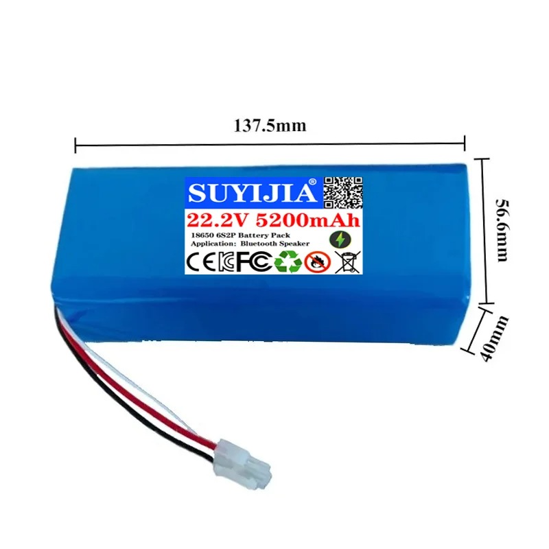 新しい 18650 バッテリー 22.2V 5200mAh  - Drone Rc Game のレビューと価格