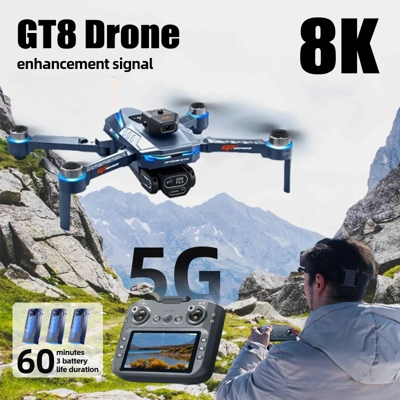 オリジナルGT8ドローン 8Kプロフェッショナル 4K HD - Drone Gt8 Rc のレビューと価格